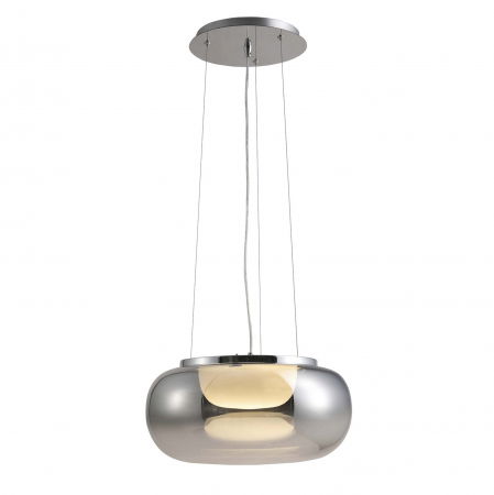 Lustre Dormitor - Lustra LED design modern Baloh 42x42 cm, sticla finisaj crom/cupru, AZ 3160 - Azzardo