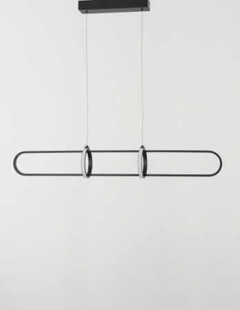 Lustra LED dimabila aurie/neagra Nojus 90 cm din 3 piese, design modern lux, 9113122 - Novaluce [9]