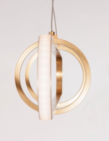 Lustra LED dimabila aurie/neagra Nojus 90 cm din 3 piese, design modern lux, 9113122 - Novaluce [1]