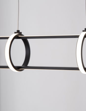 Lustra LED dimabila aurie/neagra Nojus 90 cm din 3 piese, design modern lux, 9113122 - Novaluce [12]