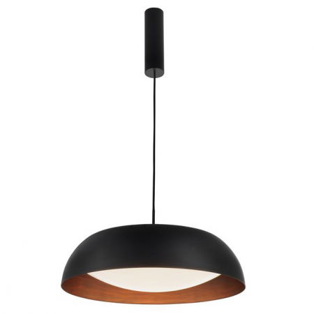Lustre - Lustra LED dimabila neagra Rocco, rotunda Ø 60 cm, metal, inaltime reglabila, 86009 - Novaluce