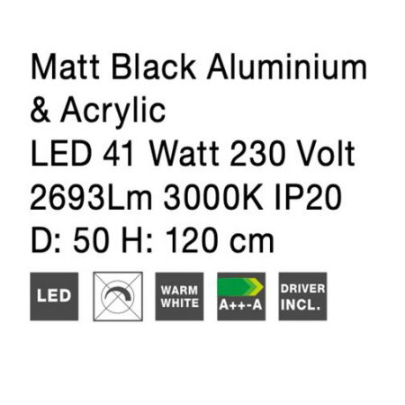 Lustra LED premium disc rotund metal Steen diverse culori, Ø 50 cm, inaltime reglabila, 910623 - Novaluce [22]