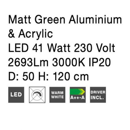 Lustra LED premium disc rotund metal Steen diverse culori, Ø 50 cm, inaltime reglabila, 910623 - Novaluce [7]