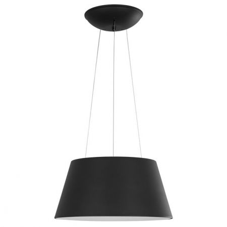 Lustre Dormitor - Lustra LED rotunda neagra/alba Ella Ø 45 cm, pendul metal, inaltime reglabila, 9077881 - Novaluce