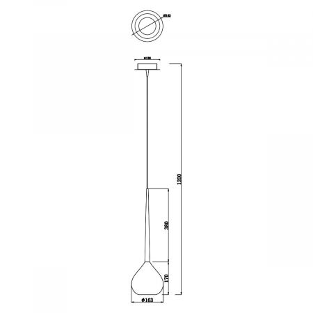 Lustra crom LIBRA tip pendul, inaltime reglabila, metal/sticla, 003064-001770 - Zumaline [2]