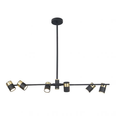 Lustre Dormitor - Lustra liniara 6 spoturi ajustabile Anahi negru/auriu 95x15x72 metal/acril, P0409 - Maxlight