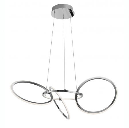 Lustre Dormitor - Lustra lux crom 4 inele LED reglabile Calisto 70 cm, design modern, 9008011 - Novaluce