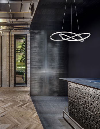 Lustra moderna crom forma bucla Lempi 60 cm, iluminare LED, 8101141 - Novaluce [2]