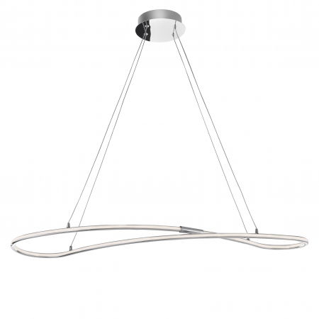 Lustre Dormitor - Lustra moderna crom forma ovala Lempi 100 cm, iluminare LED, 8101241 - Novaluce