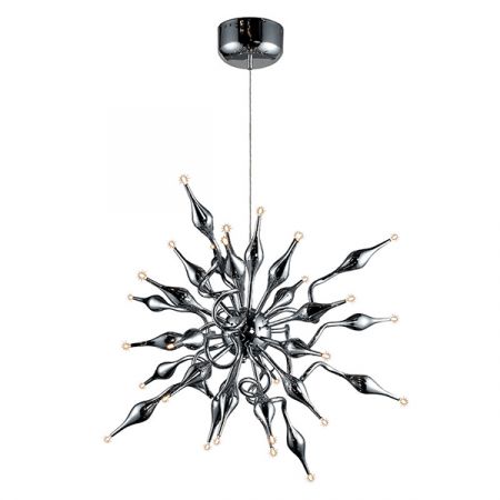 Lustre Dormitor - Lustra moderna de lux Celeste, metal crom, forma asimetrica, 80x80 cm, AZ 0040 - Azzardo