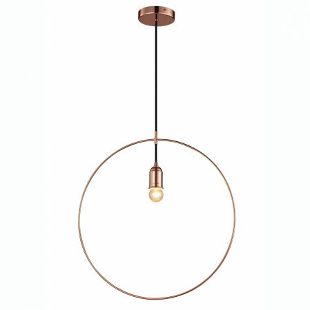 Lustre Dormitor - Lustra moderna eleganta Kersti , inel metal crom/curpu, AZ 2113 - Azzardo