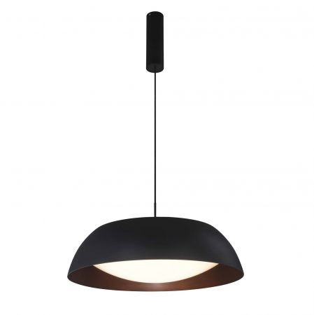 Lustre Dormitor - Lustra moderna LED Kenzie Ø 60 cm metal negru/cupru, design industrial, AZ 3148 - Azzardo