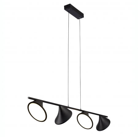 Lustre Dormitor - Lustra moderna neagra iluminare LED Enos 100 cm, metal, AZ 2696 - Azzardo