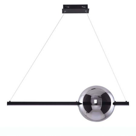 Lustre Dormitor - Lustra moderna neagra Uros 90 cm, iluminare LED dimabila, AZ 3351 - Azzardo