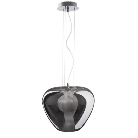 Lustra moderna pendul sticla crom/alba Shiree Ø 30 cm, inaltime reglabila, 9207602 - Novaluce [0]