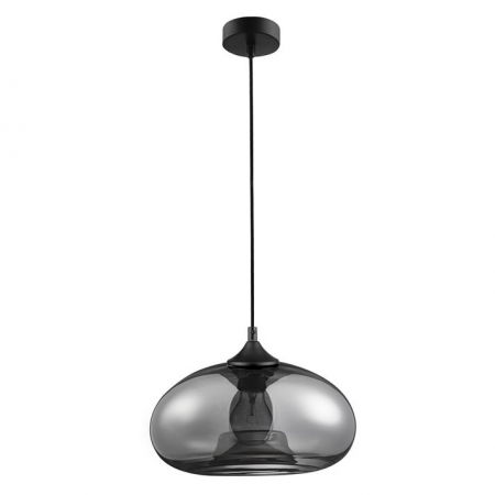 Lustra moderna pendul sticla crom Ivka Ø 28 cm, inaltime reglabila, 9726482 - Novaluce