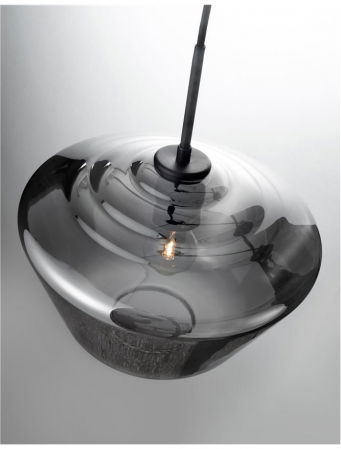 Lustra moderna pendul sticla crom Kale, Ø 30 cm, inaltime reglabila, 9724141 - Novaluce [1]