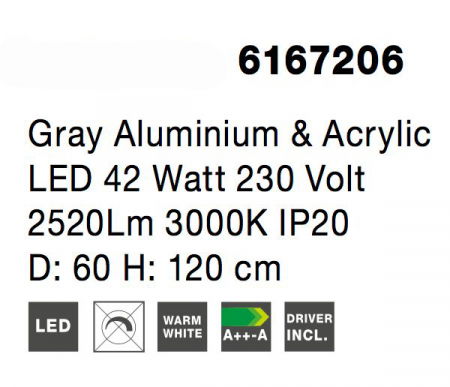 Lustra moderna rotunda LED Rondo Full Ø60 cm, metal maro/gri/negru/alb, 6167205 - Novaluce [11]