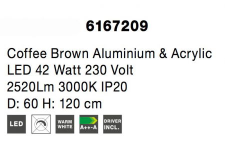 Lustra moderna rotunda LED Rondo Full Ø60 cm, metal maro/gri/negru/alb, 6167205 - Novaluce [5]