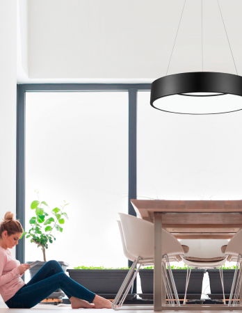 Lustra moderna rotunda LED Rondo Full Ø60 cm, metal maro/gri/negru/alb, 6167205 - Novaluce [7]