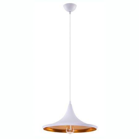 Lustre Dormitor - Lustra moderna Sylvi Plate Ø 36 cm alb/negru cu auriu, stil industrial, aluminiu, AZ 1342 - Azzardo