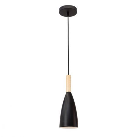 Lustre Dormitor - Lustra neagra/alba tip pendul Nobbi, din metal, Ø 9 cm, inaltime reglabila, 8883802 - Novaluce