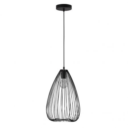 Lustre Dormitor - Lustra neagra Delfi, din metal, Ø 23 cm, inaltime reglabila, 9402571 - Novaluce