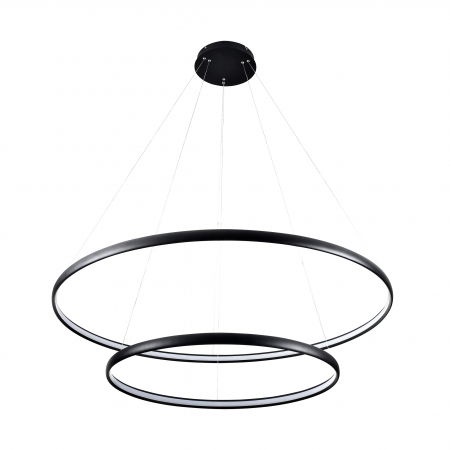Lustre Dormitor - Lustra neagra design circular CARLO 80-120 cm metal, 003064-021961 - Zumaline