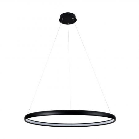 Lustre Dormitor - Lustra neagra design circular CARLO 80 cm metal, 003064-021959 - Zumaline