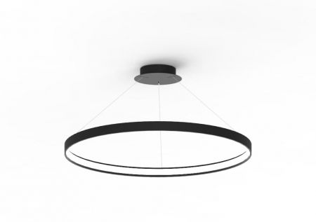 Lustre Dormitor - Lustra neagra design circular CIRCLE 78 cm metal / plastic, 002177-016661 - Zumaline