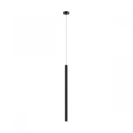 Lustre Dormitor - Lustra neagra LOYA pendul cilindric cu iluminare LED, inaltime reglabila, 003064-003493 - Zumaline