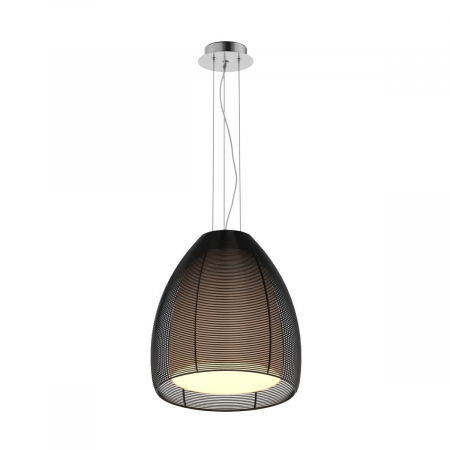 Lustre Dormitor - Lustra neagra PICO Ø 30 cm metal/sticla, inaltime reglabila, 003064-001128 - Zumaline