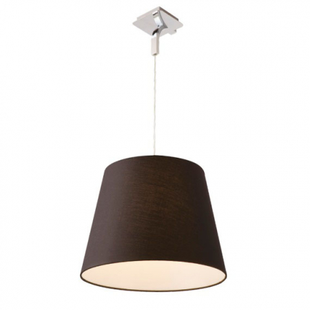 Lustre Dormitor - Lustra neagra tip pendul Ejvin Ø 40 cm metal/material textil, inaltime reglabila, P0218 - Maxlight