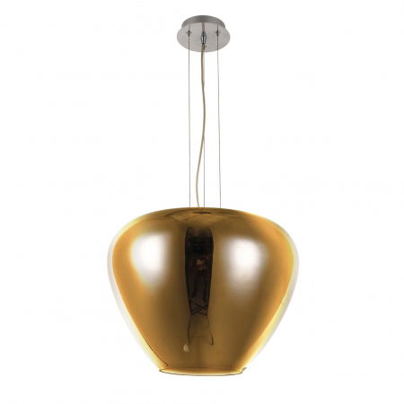 Lustre Dormitor - Lustra pe cablu moderna Nadav sticla alba/fumurie, aurie, 30/40 cm, AZ 3180 - Azzardo