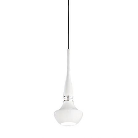 Lustre Dormitor - Lustra pe fir moderna alba/neagra Eglan, design modern, 1 bec, AZ 0260 - Azzardo
