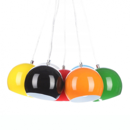 Lustre Dormitor - Lustra pendul 7 globuri multicolore metal Clopas 45 Ø cm, design modern, AZ 1324 - Azzardo