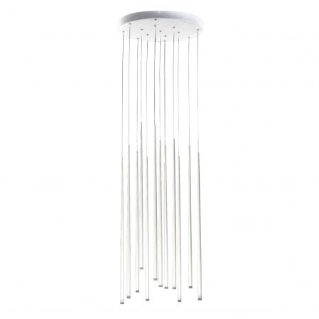 Lustre Dormitor - Lustra pendul Cenk 45x75 cm 12 becuri, metal, negru/crom/auriu/alb, iluminare LED, AZ 3421 - Azzardo