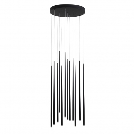 Lustre Dormitor - Lustra pendul Cenk 45x75 cm 12 becuri, metal, negru/crom/auriu/alb, iluminare LED, AZ 3419 - Azzardo