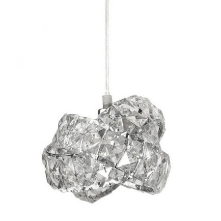 Lustre Dormitor - Lustra pendul extravaganta Amelie abajur cristale, design modern, 1 bec, AZ 2104 - Azzardo