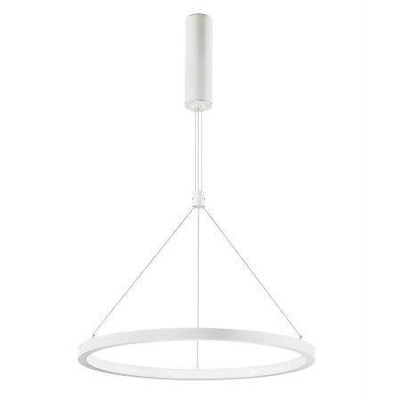 Lustre Dormitor - Lustra pendul LED dimabila Rayen 60 cm alba/neagra/aurie tip inel, design minimalist, 9172735 - Novaluce