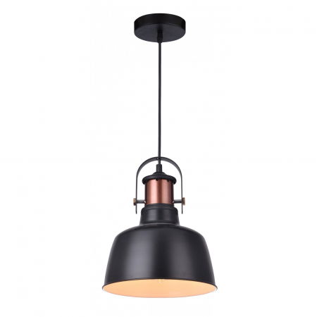 Lustre Dormitor - Lustra pendul neagra/cupru stil industrial Oliver, metal, AZ 2409 - Azzardo