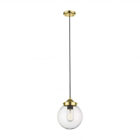 Lustre Dormitor - Lustra pendul transparent/auriu RIANO, inaltime reglabila, metal/sticla, 003064-011455 - Zumaline
