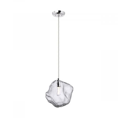 Lustre Dormitor - Lustra ROCK M, tip pendul transparent/crom, metal/sticla, inaltime reglabila, 003064-009274 - Zumaline