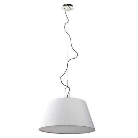 Lustre Dormitor - Lustra rotunda abajur material textil gri/alb/negru Stevan Ø 50 cm, design modern, AZ 2293 - Azzardo