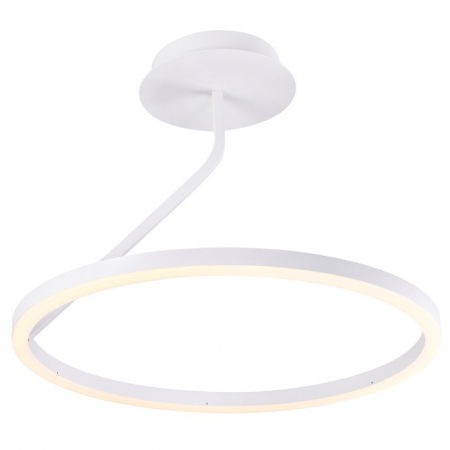 Lustre Dormitor - Lustra rotunda alba iluminare LED Levana Ø 60 cm, metal/acril, P0153 - Maxlight