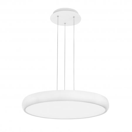 Lustre Dormitor - Lustra rotunda alba/neagra LED Anat 51 cm, design modern, 8100987 - Novaluce