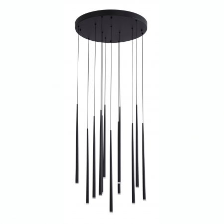 Lustre Dormitor - Lustra rotunda moderna cu 12 pendule LED Izolda Ø50 cm, 9601012 - Novaluce