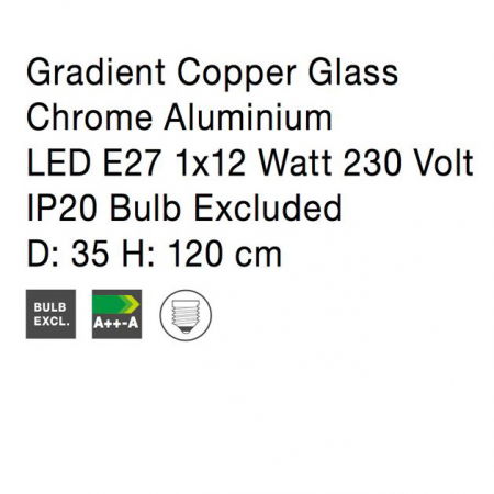 Lustra rotunda sticla cupru/auriu Tabani Ø 25/35 cm, inaltime reglabila, 9080351 - Novaluce [5]