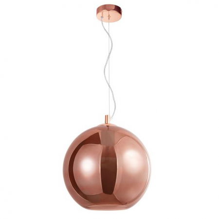 Lustra rotunda sticla cupru/auriu Tabani Ø 25/35 cm, inaltime reglabila, 9080351 - Novaluce [0]