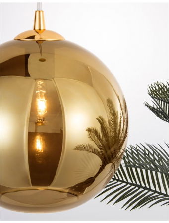 Lustra rotunda sticla cupru/auriu Tabani Ø 25/35 cm, inaltime reglabila, 9080351 - Novaluce [15]